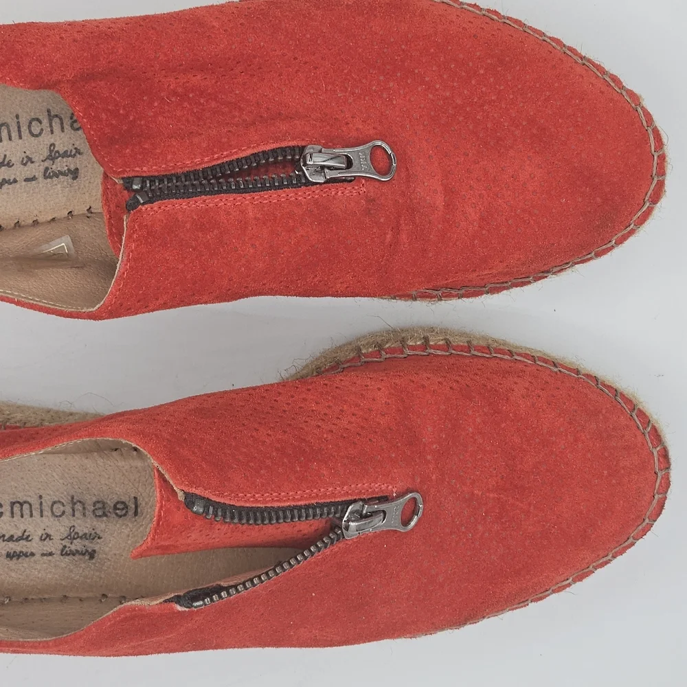 Eric Michael espadrille leather zip up shoes size 39 US 8.5 / 9